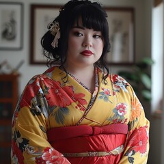 Empowered Elegance: Celebrating the Beauty of Plus Size Women in Kimonos, Fusing Traditional Grace with Contemporary Style and Cultural Empowerment