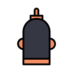 Bottle Drink Plastic Filled Outline Icon