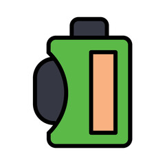 Bottle Drink Plastic Filled Outline Icon