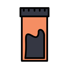 Bottle Flask Lab Filled Outline Icon