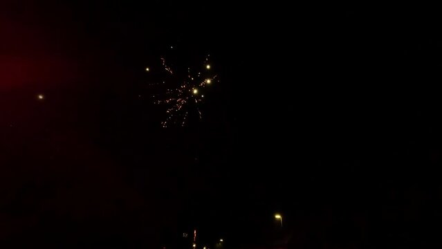 Fireworks with rockets and firecrackers 