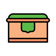 Eco Food Box Filled Outline Icon