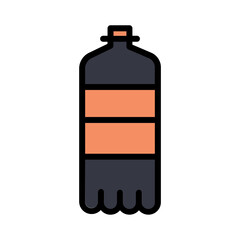 Botle Pet Plastic Filled Outline Icon