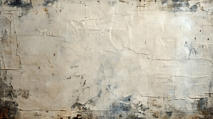 Obraz premium Crumpled White Paper Texture with a Distressed, Textured Background, Evoking a Raw and Weathered Feel