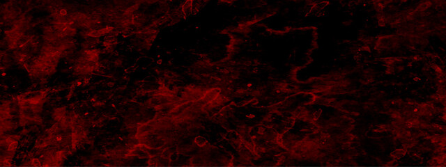 Abstract red background with black grunge background texture in modern art design. Dark grunge red texture concrete. Dark grunge red concrete. Dark Red horror scary background. grunge horror texture. - obrazy, fototapety, plakaty