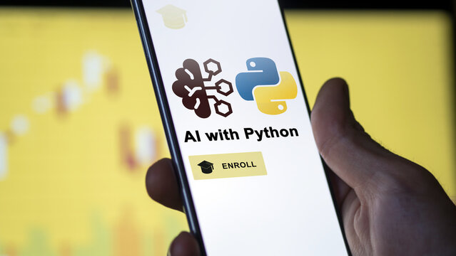 AI with Python program on a phone, upskilling certification by e-learning