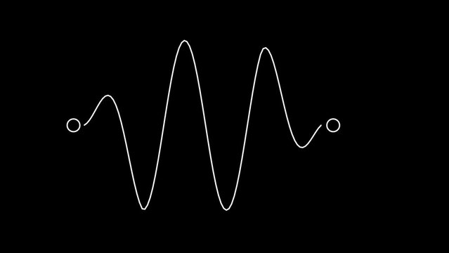 Sine wave graphical user interface infographic animation concept for movies and films, infinite loop 