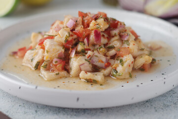 Ceviche, a fish dish of the cuisine of Peru