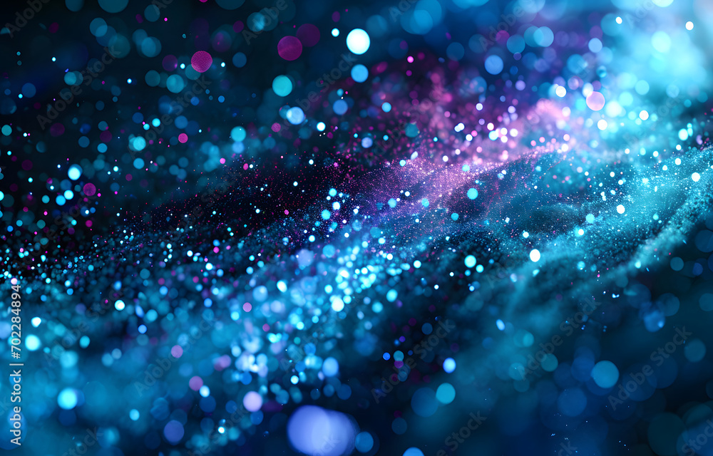 Poster blue abstract background bokeh spark .