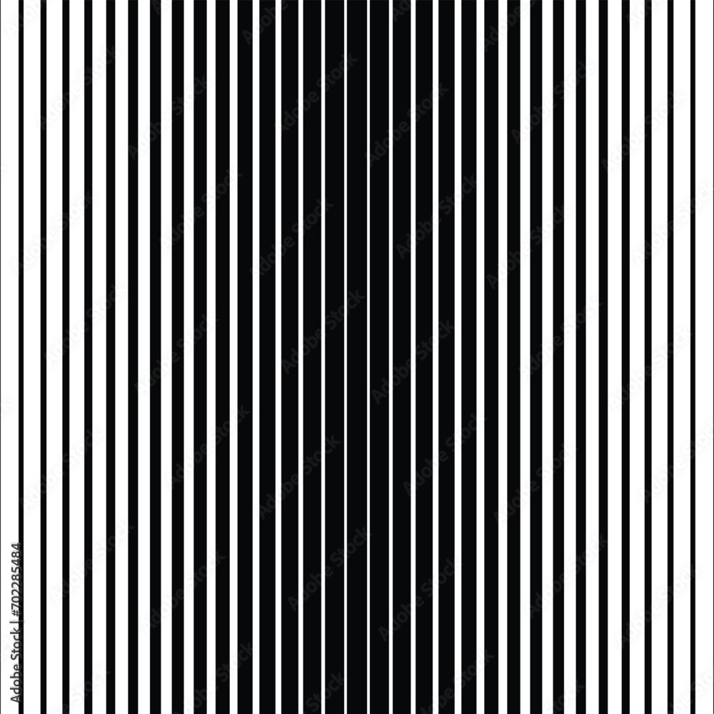 Poster abstract monochrome geometric vertical thin to thick line pattern.