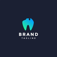 Creative Australian Dentistry Logo Design. Teeth in the Shape of the Australian Continent Logo Design.