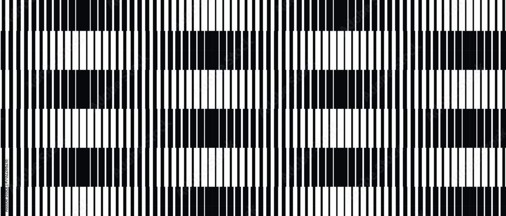 Poster abstract geometric seamless horizontal transition thin to thick line pattern.