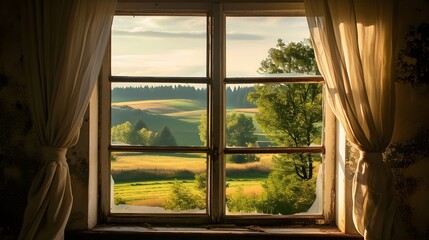 Landschaft im Fenster: Naturperspektive