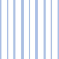 Courage Ticking Stripe, a seamless vector pattern with traditional ticking stripe in periwinkle blue on a white background. Simple coordinate design perfect for boy’s nursery, kids decor and clothes. - obrazy, fototapety, plakaty