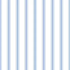 Courage Ticking Stripe, a seamless vector pattern with traditional ticking stripe in periwinkle blue on a white background. Simple coordinate design perfect for boy’s nursery, kids decor and clothes. © Meredith Mizell