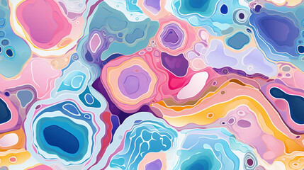 Illustrated of pastel geode seamless pattern background 16-9 ratio - obrazy, fototapety, plakaty