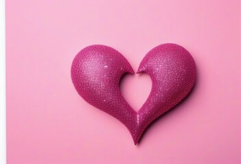 Fototapeta premium pink heart and pink background
