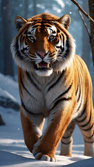 Obraz premium tiger in the snow