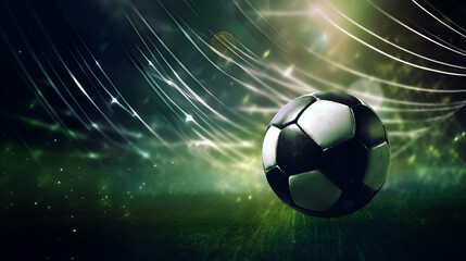 soccer ball on green grass,Firestorm Kick,Dynamic Soccer Scene in Stadium