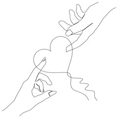 a pair of hands and a heart