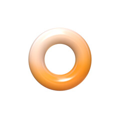 3d geometric shape, isolated 3D circle ring gradient, Playfull  futuristic decorative element
