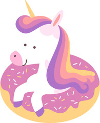 Unicorn On Doughnut