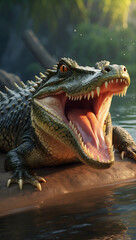 Fototapeta premium close up of an alligator