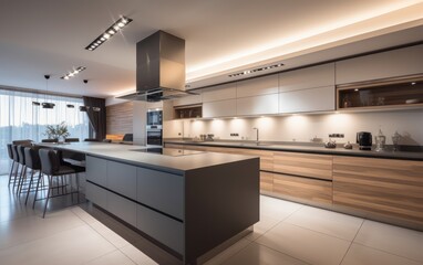 a clean and minimalist modern kitchen interior design