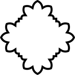 Obraz premium Islamic Amblem Design Bold Line Black Stroke silhouettes Design pictogram symbol visual illustration