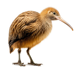 Kiwi bird isolated on the transparent background PNG.