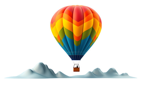 Hot air balloon PNG, Transparent background hot air balloon, Sky adventure graphic, Balloon ride icon, Colorful balloon image, Aerial excursion illustration, Hot air travel file, Adventure tourism