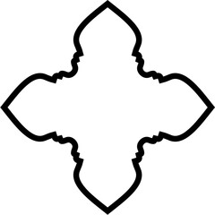 Islamic Amblem Design Bold Line Black Stroke silhouettes Design pictogram symbol visual illustration