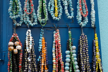 colorful jewelry on the Turkish bazar