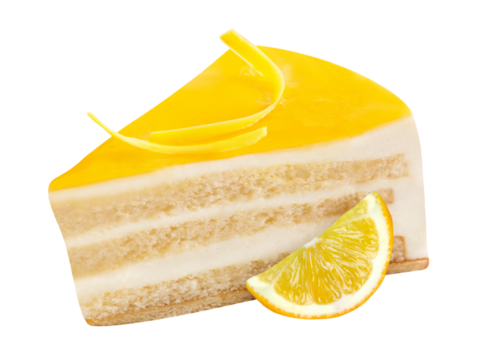 Torte mit Zitronen und Hintergrund transparent PNG cut out Lemon Tart