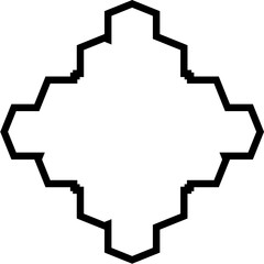 Fototapeta na wymiar Islamic Amblem Design Bold Line Black Stroke silhouettes Design pictogram symbol visual illustration
