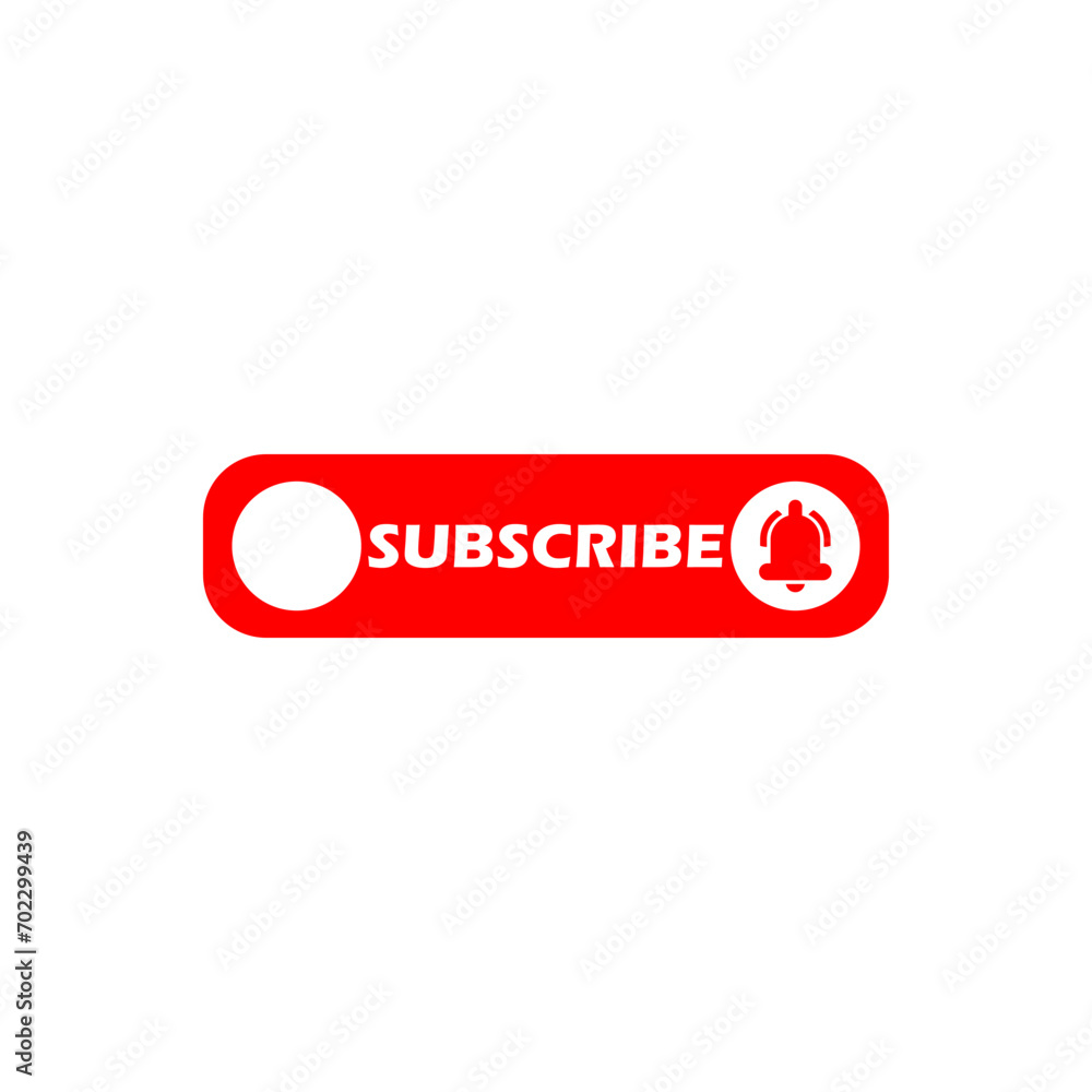 Poster subscribe button isolated on white background