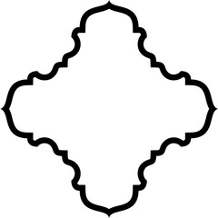 Islamic Amblem Design Bold Line Black Stroke silhouettes Design pictogram symbol visual illustration