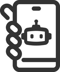 Artificial intelligence black icon