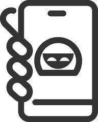 Artificial intelligence black icon
