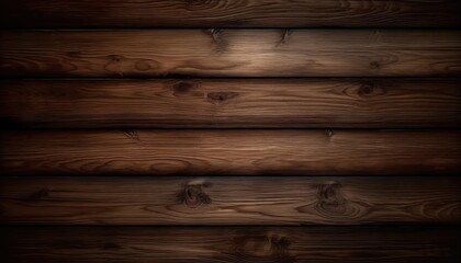 Dark brown wooden plank background, wallpaper. Old grunge dark textured