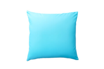 Blue pillow on transparent background