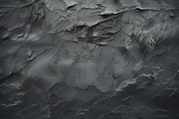 Wall texture with filler paste applied with spatula decorative black putty background. , chaotic dashes and strokes over plaster. Creative design, stone, cement