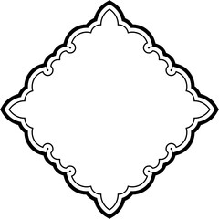 Islamic Amblem Design double lines Black Stroke silhouettes Design pictogram symbol visual illustration