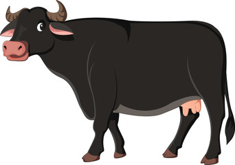 Domestic animal - Buffalo vector illustration