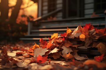 Autumn nature seasonal leaves tree background fall yellow