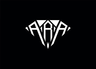 Modern letter A R A diamond shape logo And initial monogram A R A letter logo vector template