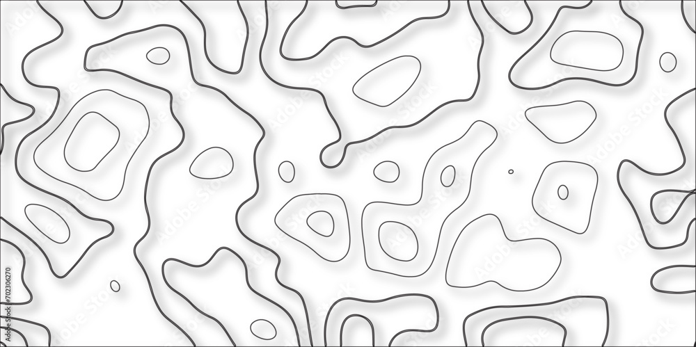 Poster topographic retro topographic map vector patterns. sea depth topographic landscape surface for nauti