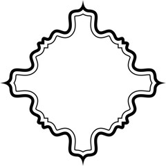 Islamic Amblem Design double lines Black Stroke silhouettes Design pictogram symbol visual illustration