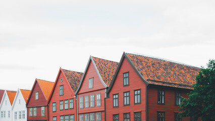 View of the city and the houses of Norway.