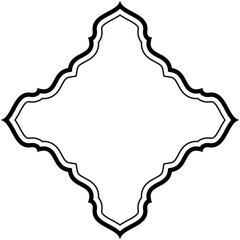 Islamic Amblem Design double lines Black Stroke silhouettes Design pictogram symbol visual illustration